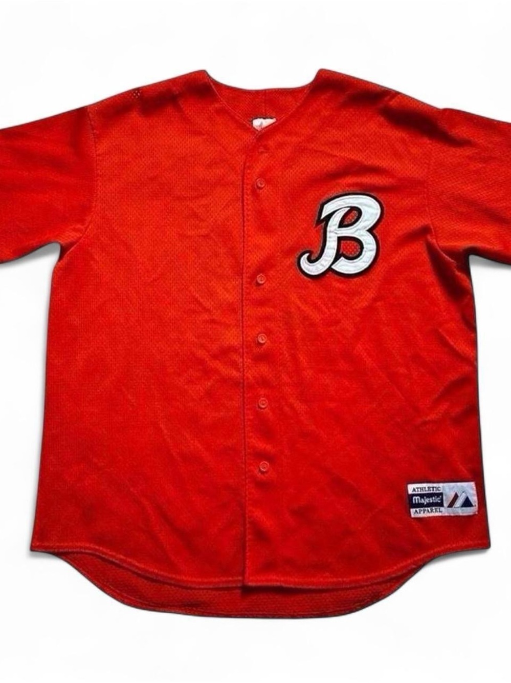 Vintage 90s Majestic Orange Hernandez Baseball Jersey with 'B' Patch XL